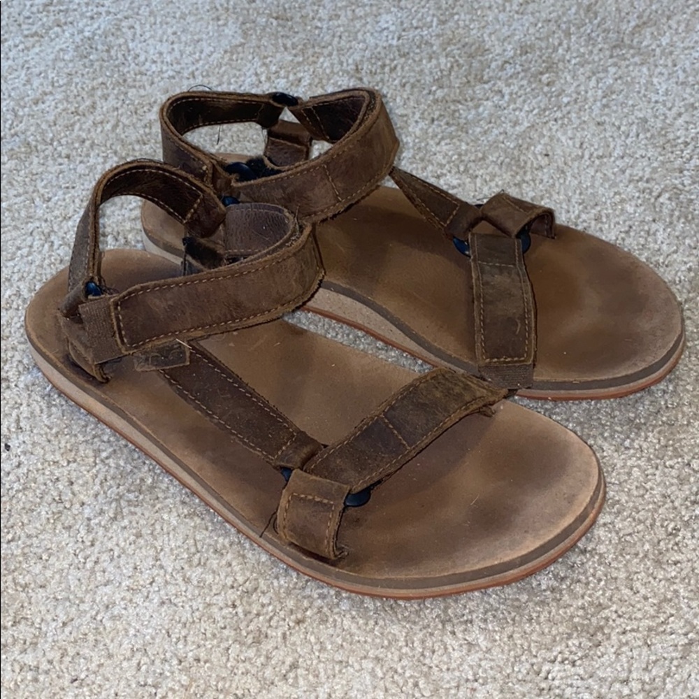 Teva Original Brown Leather Sandal Men’s Size 10